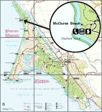 McClures Beach Map